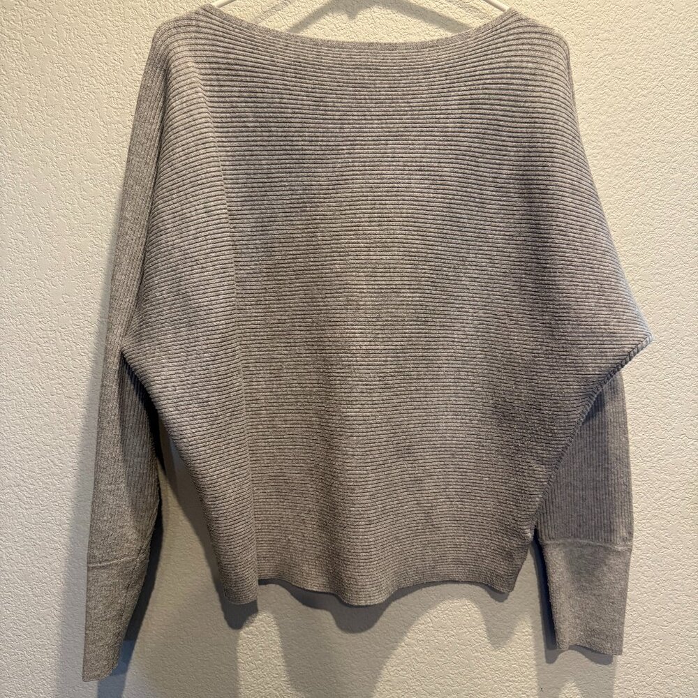 Nine West Size Medium Grey Sweater, Long-Sleeve Sweater
